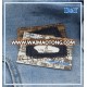 Fashion style jeans metal label printing with small rag