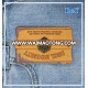 fashion wholesale custom metal PU label /jeans clothing label