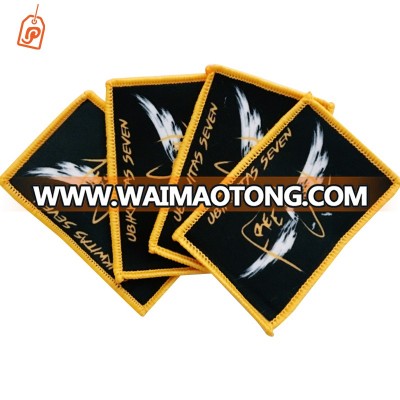 Wholesale custom logo digital printed patches print labels for clothing