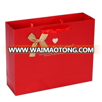 New design custom printing handles shopping paper bag with logo print