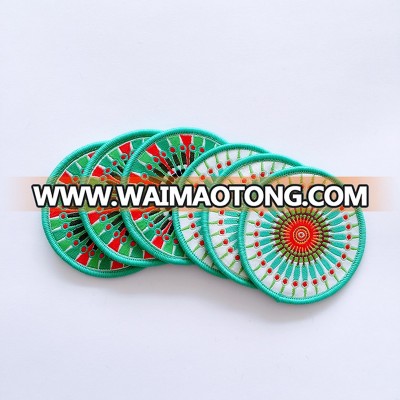 OEM factory custom school uniform woven patch name badges