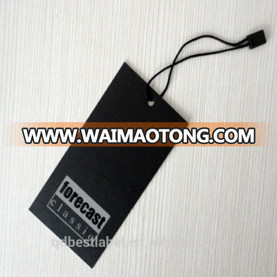 Cardboard custom hang tag with seal string